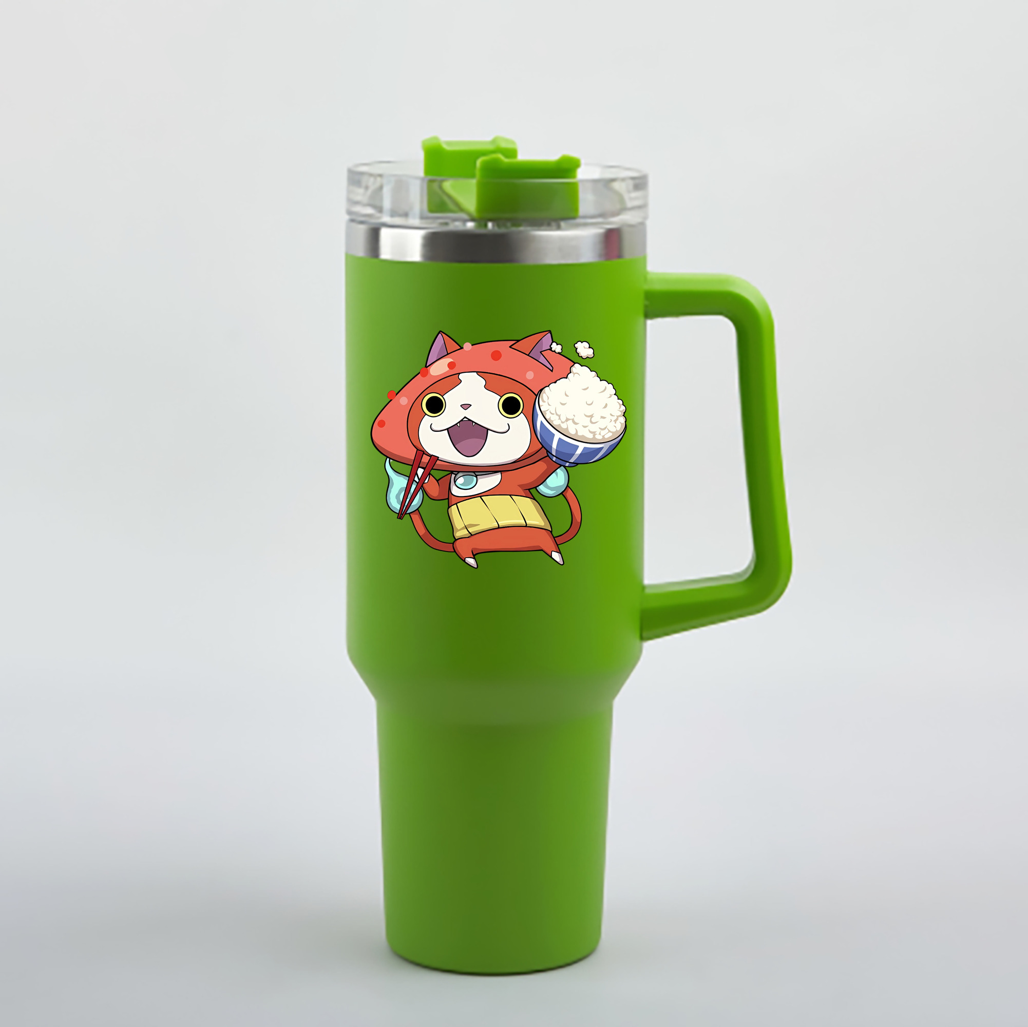 （画像用） 妖怪ウォッチ Yo-kai Watch 1200mL車用タンブラー - クリスタルステッカー（プラスチックストロー付き）
